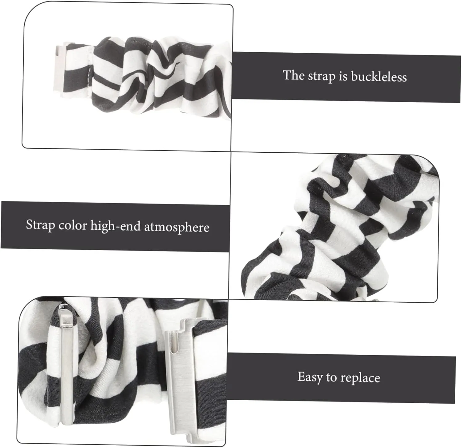 Watches Belt Watch Accessories Watchband Hair Ring Elasticity 2pcs Watch impinge porcelain pest renewable Strap Bracelets 
