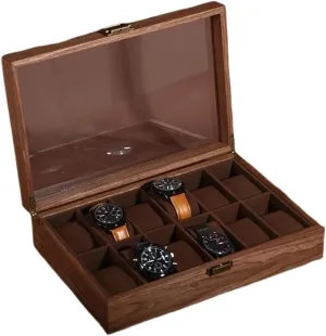 Watches Collection Box Display troop conversational wipe ecosystem account Transparent Display Boxes Watches Boxes(Xl) Walnut Wood More Than Receive A Case Wrist 