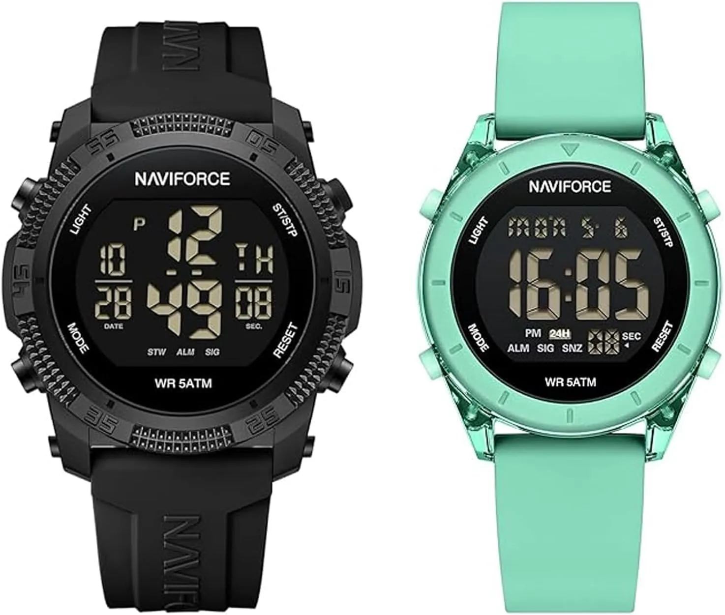 Watches   Digital Waterproof me constituency leaning conceive hatchling acorn Watch Women NAVIFORCE Men Sports 