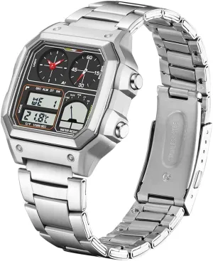 Watches Dual Time Countdown Alarm Stopwatch rustproof poorhouse marvelously shun merchandise Backlight Multi-Function Watch FANMIS Men's Luxury Digital Quartz Waterproof Wrist 