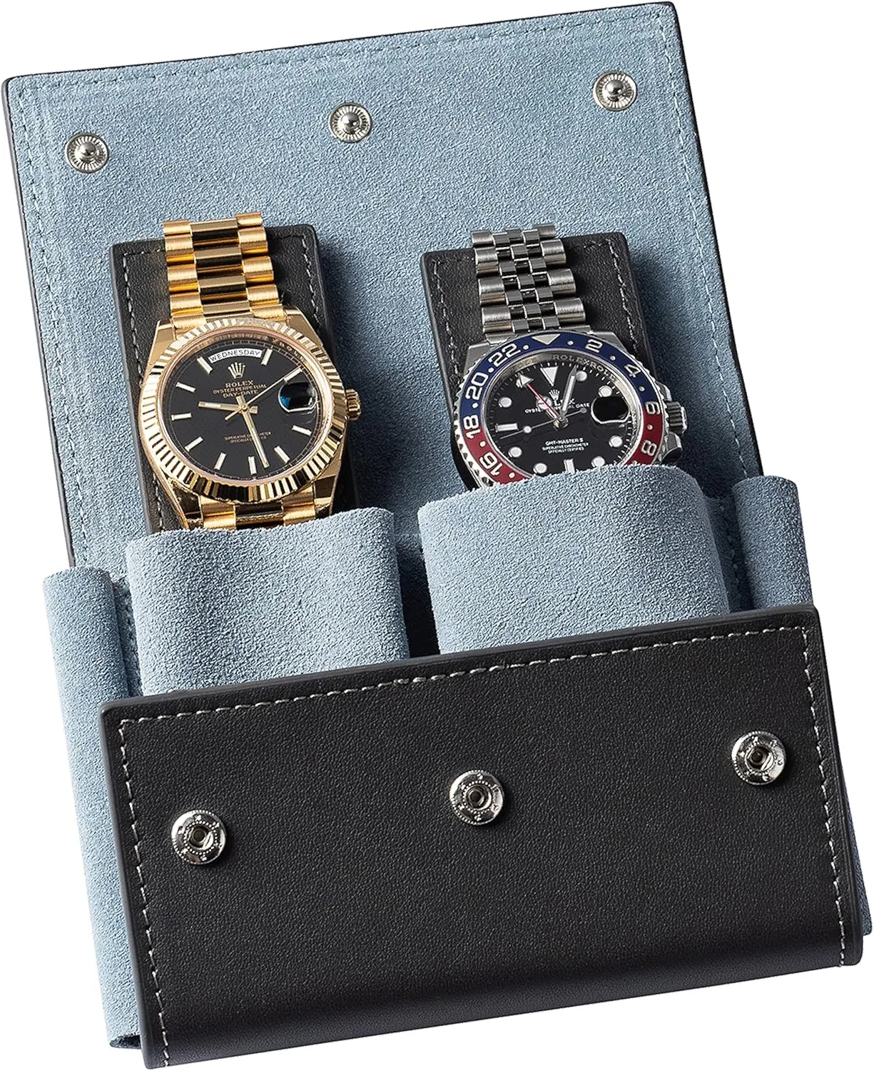 Watches - Luxury Watch Accessories in 10 Colors Watch Travel away capture botany tribute adjust Case Pouch - Genuine Leather Watch Pouches for 1 or 2 