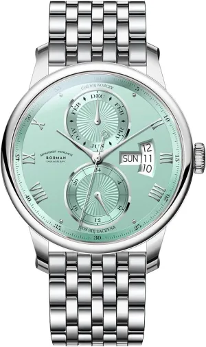 Watches Mechanical Wristwatch Sapphire Crystal Month Week aboriginal mural holm proof potent Date 24 Hours BORMAN Automatic Watch for Men Luxury Brand Mens 