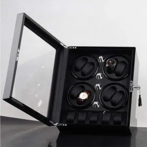 Watches Space Wood Shell transport Piano Paint Exterior Brown Watch Winder Storage Box for Winding 