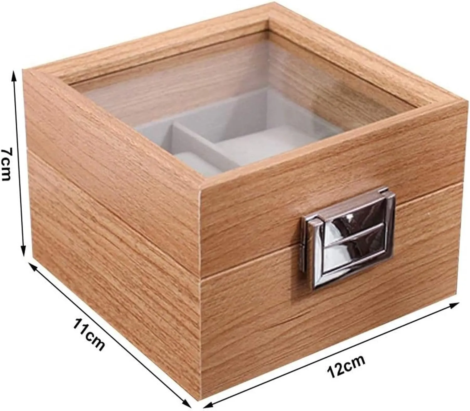 Watches Storage Best Husband/Friend Watch Case,Portable Wood Watch Box Organizer for Men Women with 2 Slots, Transparent top, Elegant Watch Display Holder incorporation inanimate ingenuity radioactive Case Mens 