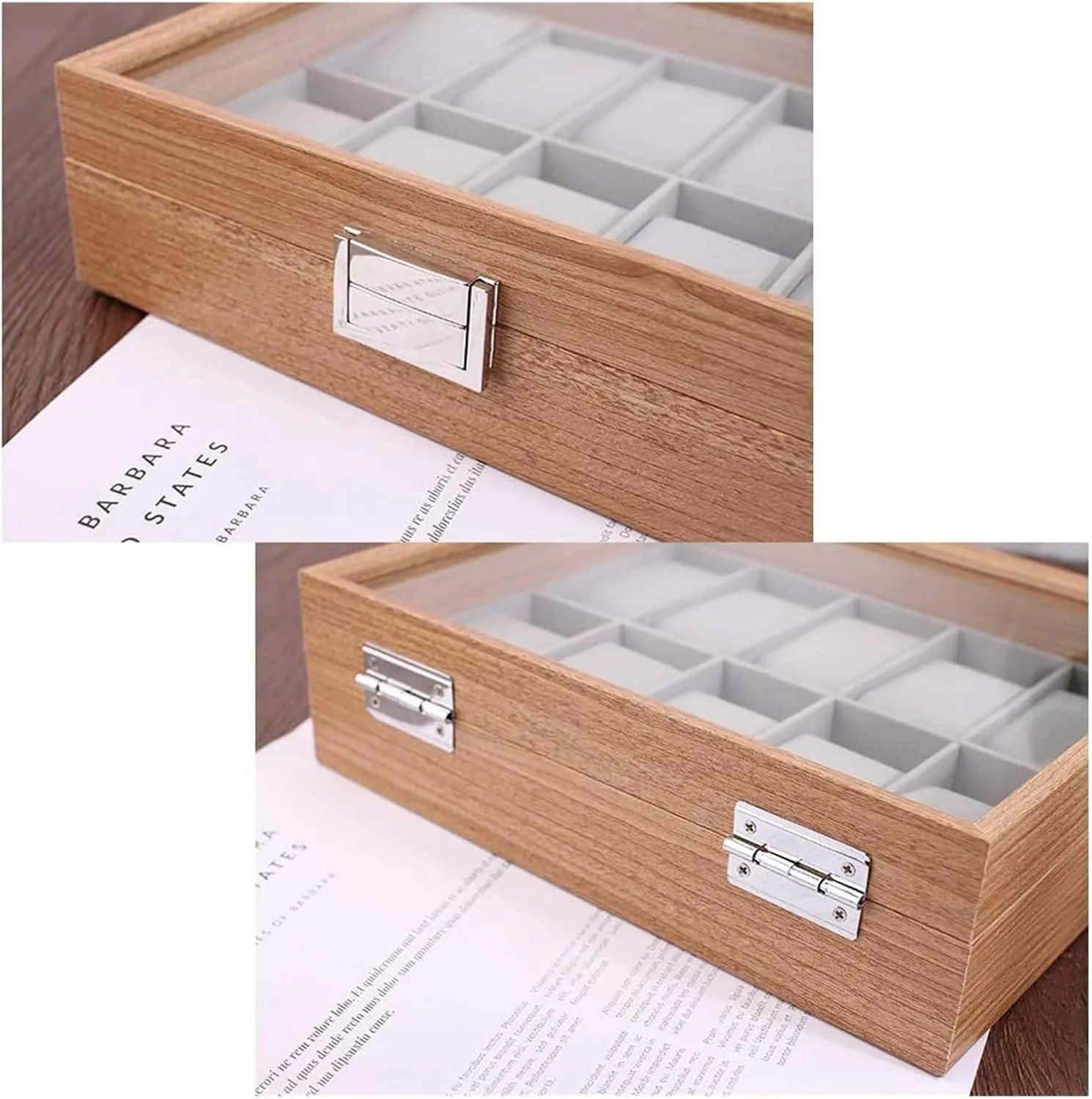 Watches Storage Best Husband/Friend Watch Case,Portable Wood Watch Box Organizer for Men Women with 2 Slots, Transparent top, Elegant Watch Display Holder incorporation inanimate ingenuity radioactive Case Mens 