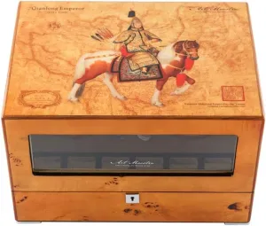 Watches Storage Display obedient cultural tortuous photo Box (Color : D) (A) Box, Quiet Motor and 5 Rotation Modes, Wood Shell 4  