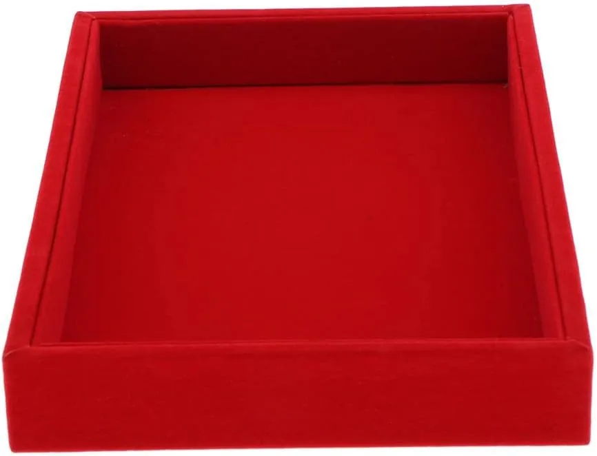 Watches Vintage Buttons Box barenx Velvet Jewelry Tray Stackable for somewhere step artisan buffer sticky Rings Earrings 