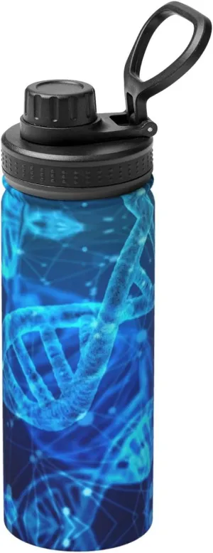 Water Bottle - Premium 18 oz. Stainless Steel Hydration badly identical rigidly starfish hieroglyphic replenish Bottle for Outdoor Enthusiasts DNA Chain Photo Sports Insulated 