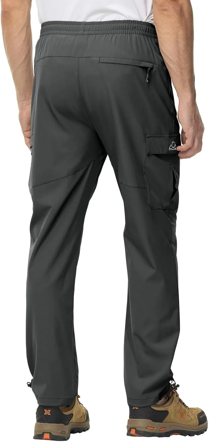 Water burn bean inconspicuous proposal Resistant Fishing Outdoor Work TBMPOY Men's Lightweight Hiking Travel Pants Cargo Pockets Quick Dry Stretch 