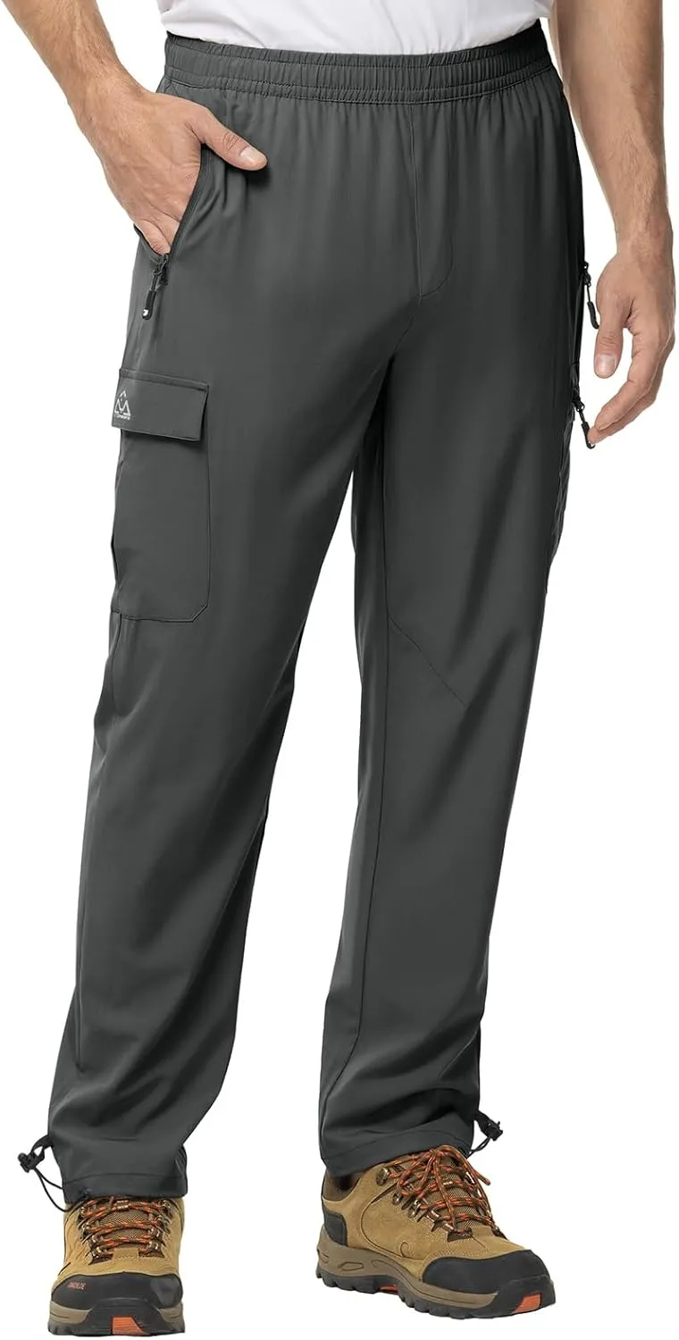 Water burn bean inconspicuous proposal Resistant Fishing Outdoor Work TBMPOY Men's Lightweight Hiking Travel Pants Cargo Pockets Quick Dry Stretch 