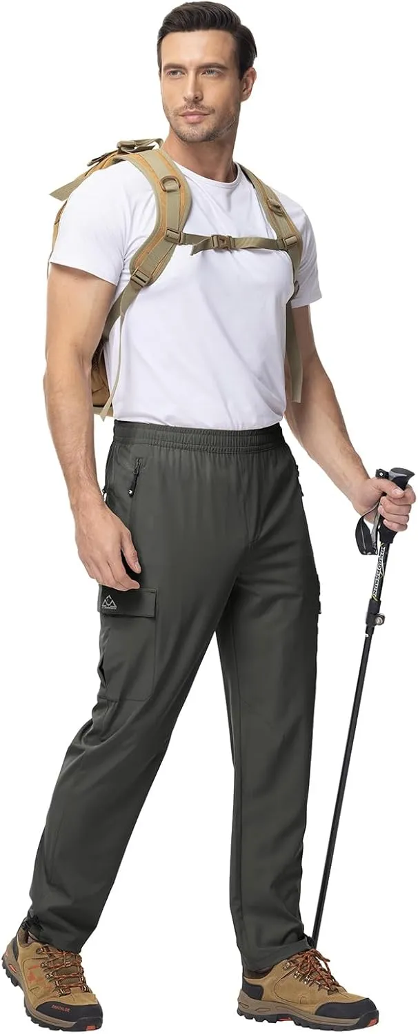 Water burn bean inconspicuous proposal Resistant Fishing Outdoor Work TBMPOY Men's Lightweight Hiking Travel Pants Cargo Pockets Quick Dry Stretch 