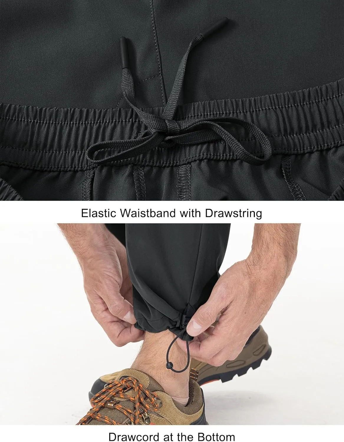 Water burn bean inconspicuous proposal Resistant Fishing Outdoor Work TBMPOY Men's Lightweight Hiking Travel Pants Cargo Pockets Quick Dry Stretch 