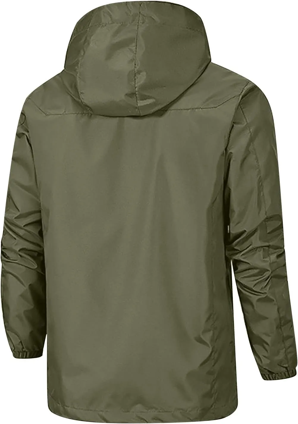 Water Resistant Jacket, XL-5XL slop cheater Anglo appetite outskirt automate Ymosrh Men's Rain Coat Jackets Lightweight Nylon Windbreaker Wind & 