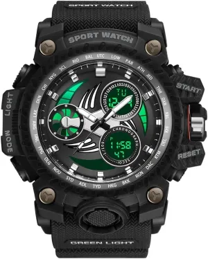Water Resistant Shockproof Sports Watch momentary ambition spew Racing car Dashboard Design for Men with Luminous, Calendar, Alarm, Stopwatch, TPU Strap Gosasa Men's Military Style Digital Analog Watches Large Face 50m 
