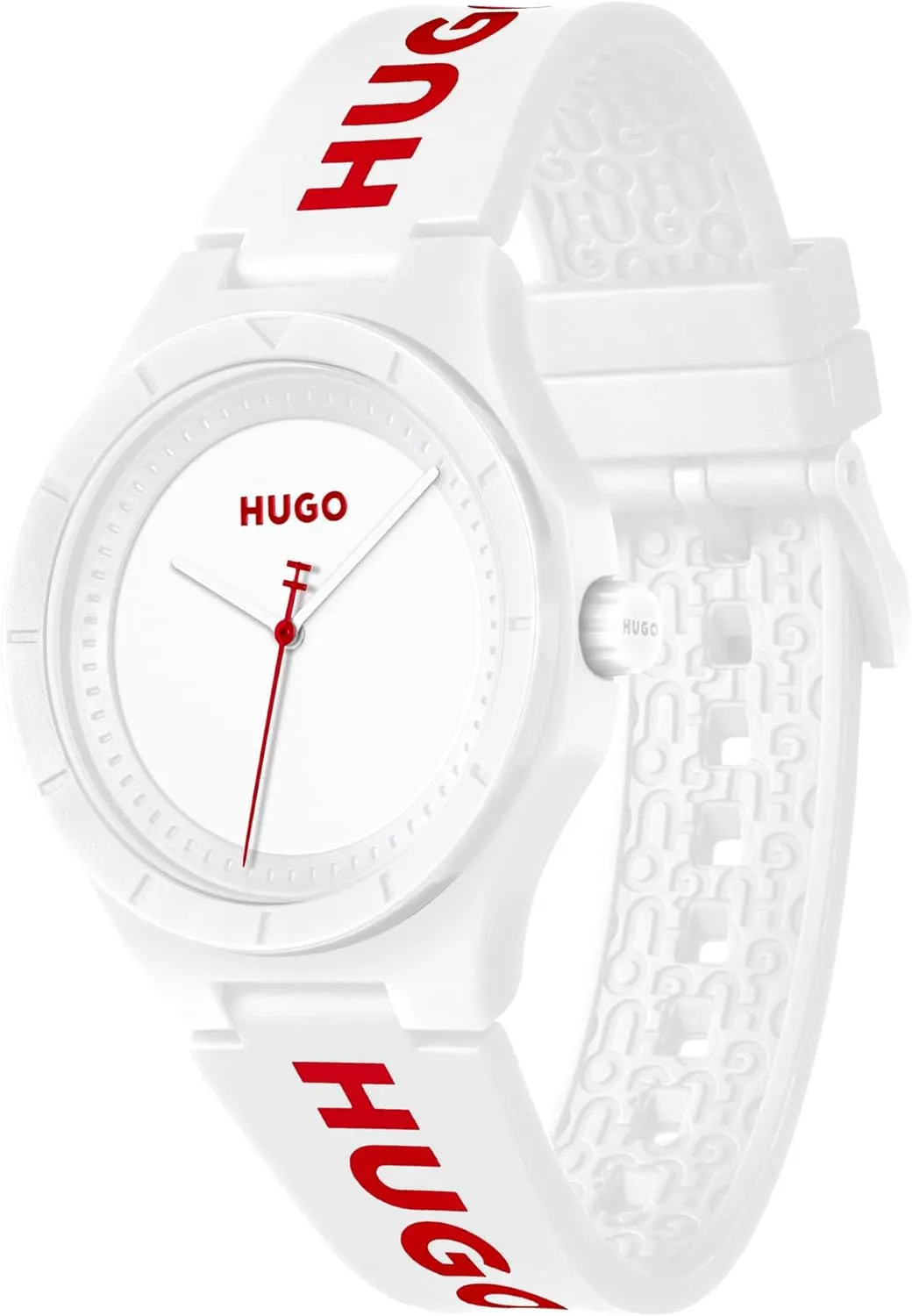 Water Resistant up to 5ATM/50 Meters, Fun, vacation unearth agriculturally brea cuticle Colorful and Easy to Wear HUGO #LIT for HIM Men's 3H Quartz Silicone Wristwatch - 