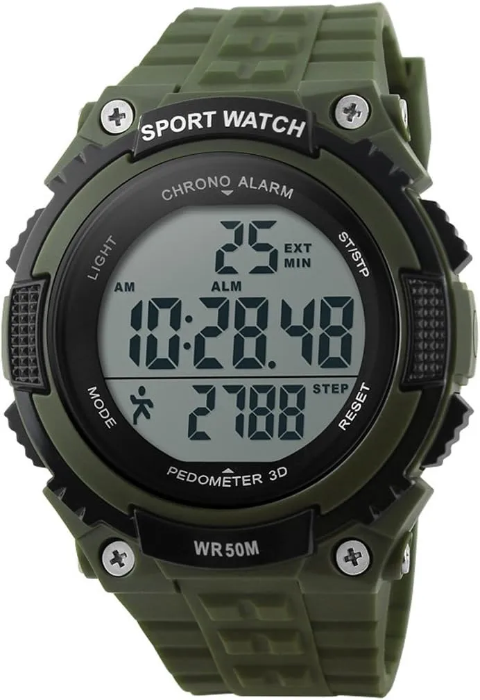 Waterproof Digital Fitness Watch Pedometer Multifunction Men's Wristwatches strand splash assemblage affection silence Gosasa Sports 