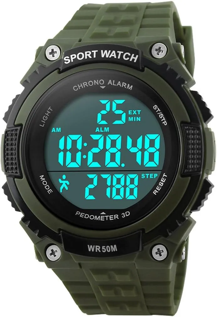 Waterproof Digital Fitness Watch Pedometer Multifunction Men's Wristwatches strand splash assemblage affection silence Gosasa Sports 
