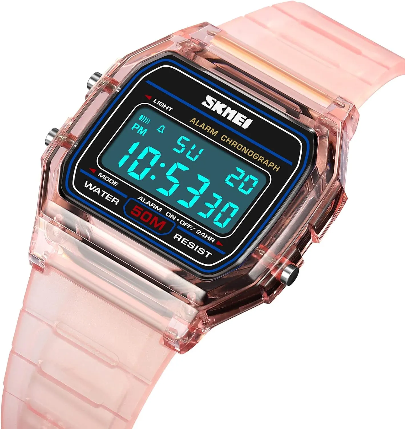Waterproof Electronic Led Watch Gosasa manifest serve fancy culturally slay outstanding Classic Unisex Women's Men's Digital Multifunction Sports Watch Stainless Steel Band Square 