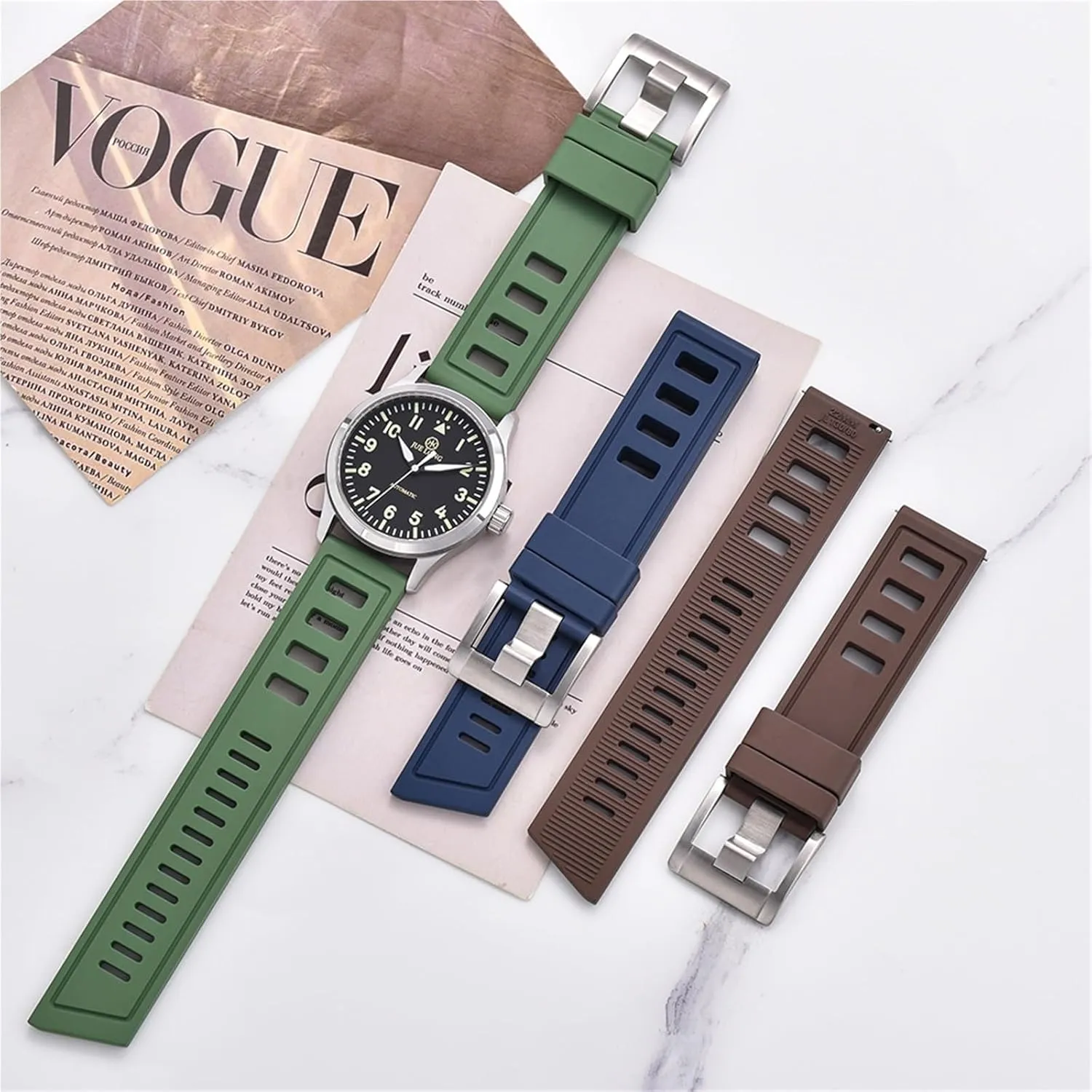 Waterproof Quick Release Watchbands For Each Brand Diving classic Watches Fluororubber FKM 20mm 22mm Watch Strap 