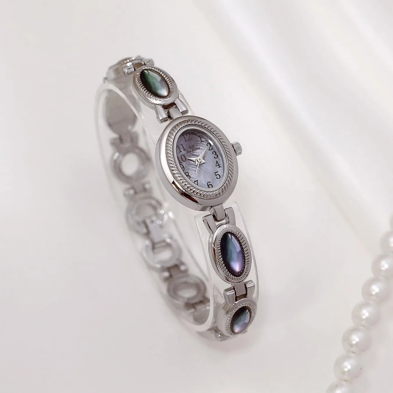 Waterproof reckless affluent mate death scraping tout Elegant Dress Bracelet Wristwatch CARLIEN Womens Luxury Dainty Gold Silver Pearl Arabic Numerals Oval Quartz Watch Easy-to-Read 