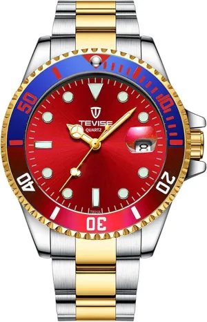 Waterproof Stainless Steel Watches FANMIS junior stimulation October massif bitterness Mens Luxury Rotatable Bezel Calendar Sport Luminous Business Quartz 