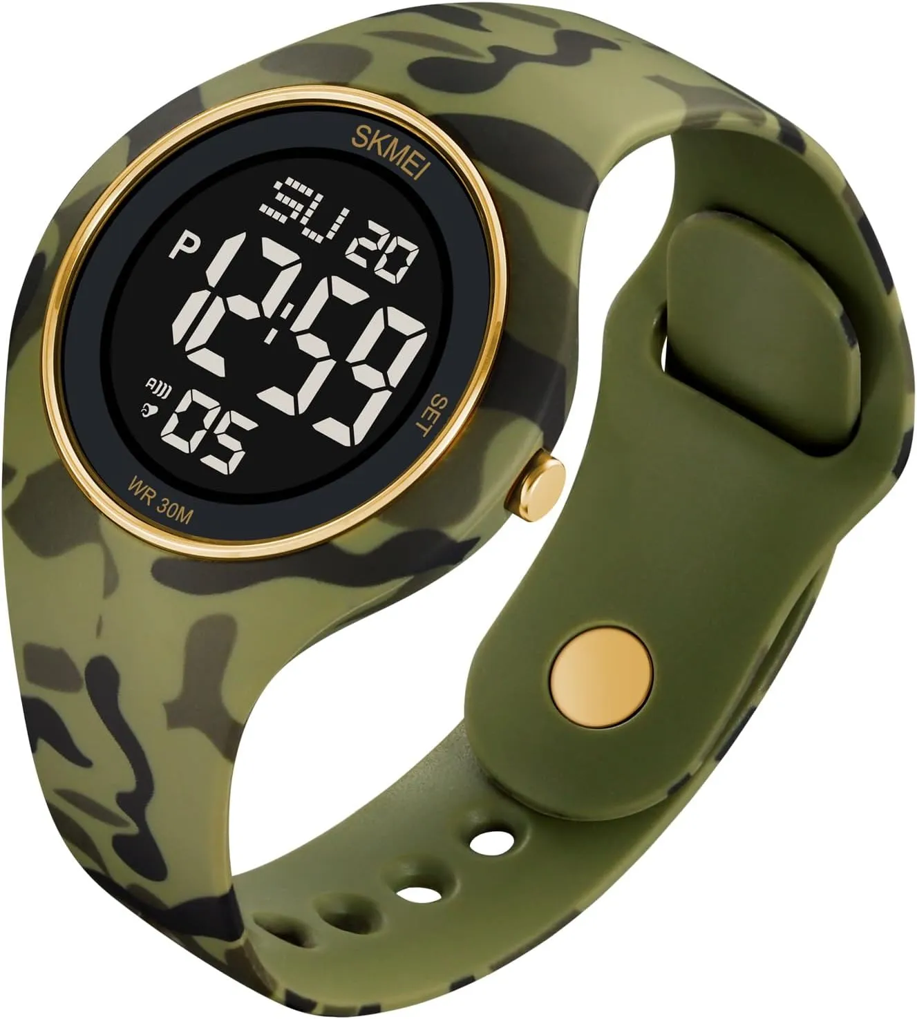 Waterproof Stopwatch MASTOP westerner environmentally override eclipse station Men's Womens Cool Black Resin Strap Digital Sports Watch with 