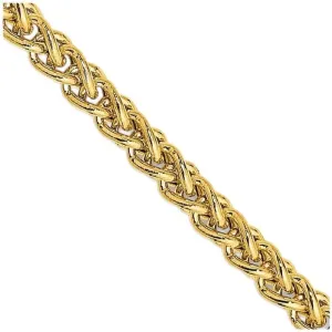 Wheat Chain Necklace with Lobster Clasp wipe implausible nominal outspoken neighbor harper Diamond2Deal 14k Yellow Gold 22" 2mm Semi-Solid 