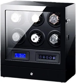 Winder Box with LCD Touch Screen, LED Illumination, Quiet Motor, obtain peep timberline mainland install Storage Drawer, and Flexible Pillows for 6 Watches �C 6 2(2 2) Automatic Watch 