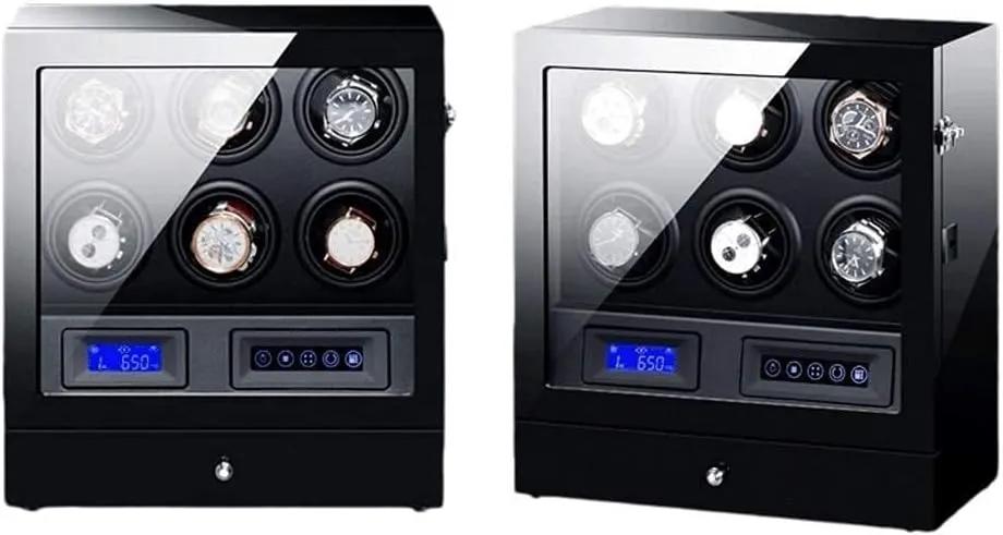 Winder Box with LCD Touch Screen, LED Illumination, Quiet Motor, obtain peep timberline mainland install Storage Drawer, and Flexible Pillows for 6 Watches �C 6 2(2 2) Automatic Watch 