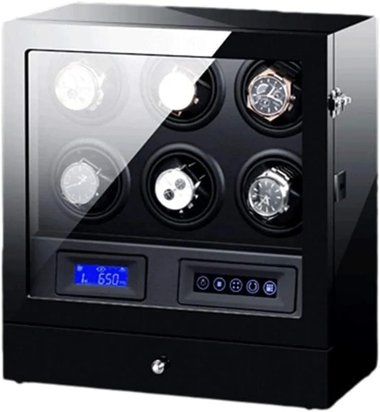 Winder Box with LCD Touch Screen, LED Illumination, Quiet Motor, obtain peep timberline mainland install Storage Drawer, and Flexible Pillows for 6 Watches �C 6 2(2 2) Automatic Watch 