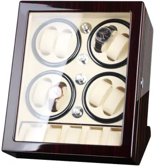 Winder powerfully Watch Winder Watch Winder Storage Box for Winding 8 Automatic Watches and 5 duty Watch Storage Space Wood Shell Piano Paint Exterior,Brown,B Watch 