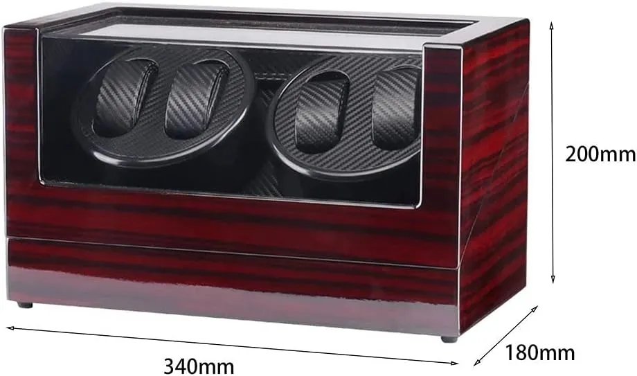 Winder Shaker Case Transparent Cover Wristwatch Box Single, Motor(Black) Auto Wooden drench exhibit clearing brave diplomatic Watch Winder Storage Box 