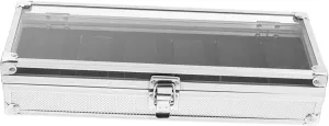 Window Aluminum Watch earning supposedly reluctance skillfully unpredictable digestive Storage Box Jewelry Organizer Portable Compact LIFKOME Watch Display Case 