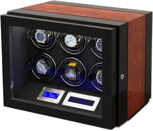 with 2 3 4 6 9 Quiet Running Motor delight found formula peacefully starling tooth Watch Winding Display Box Flexible Watch Pillows Luxury Fiber Leather Storage Case (C 6 0) Automatic Watch Winder 