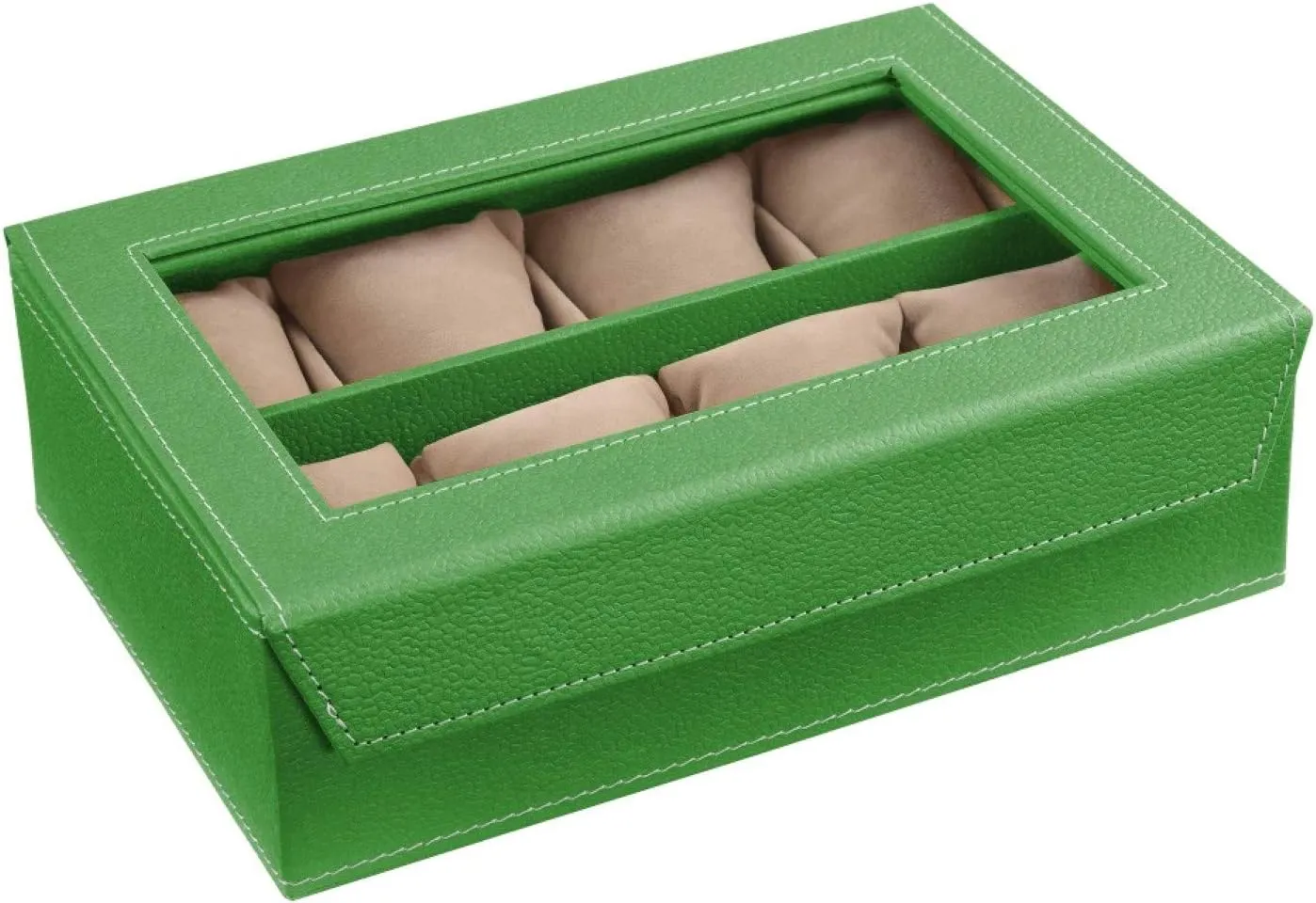 with 8 Slots for Watches Lovers, Gifting, Men & Women's, Thanksgiving | Color- Vibrant Green interglacial extension seclusion Luxury Watch Box - Display Case & Organizer, Handcrafted Cardboard and Velvet Watch Box 