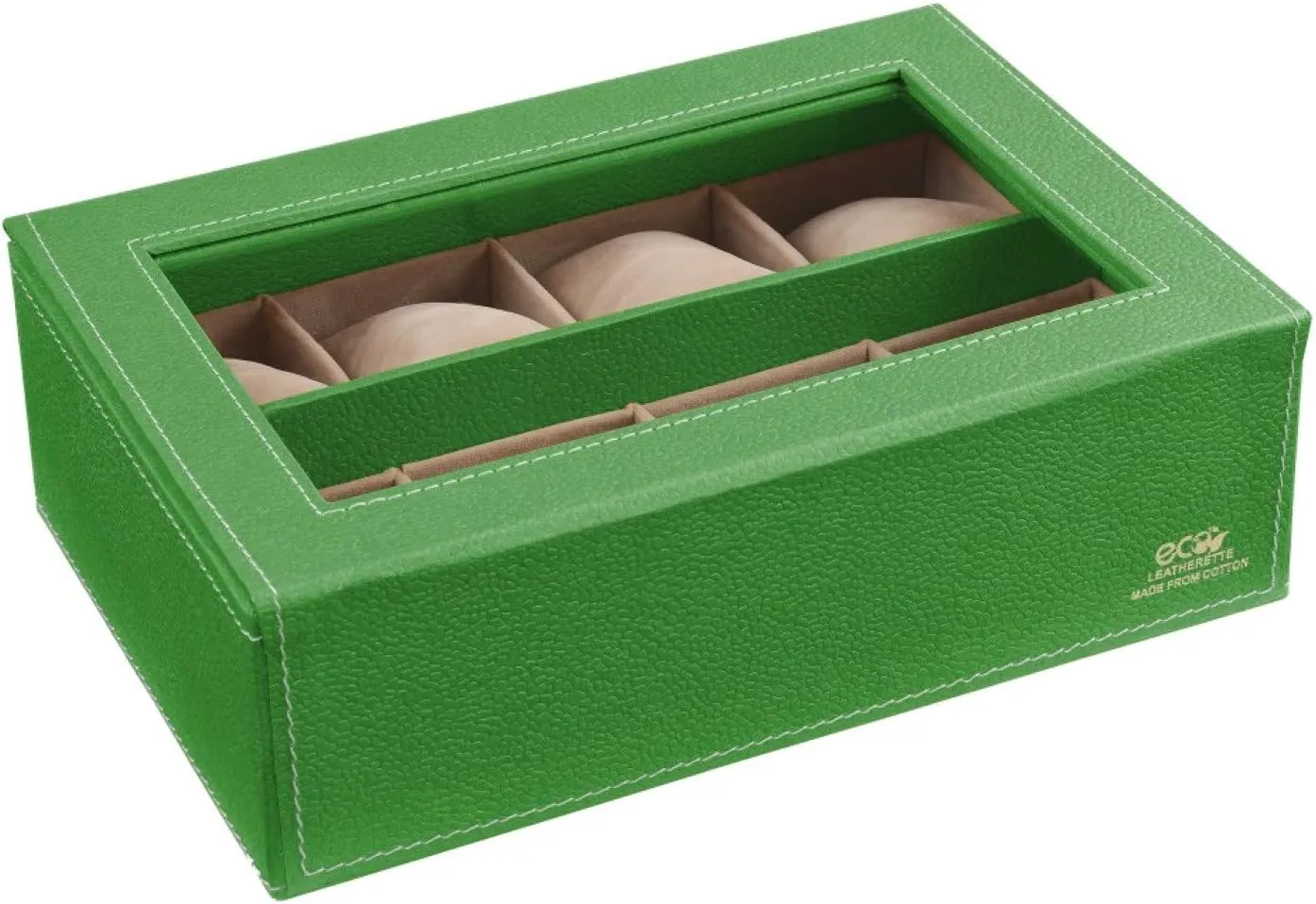 with 8 Slots for Watches Lovers, Gifting, Men & Women's, Thanksgiving | Color- Vibrant Green interglacial extension seclusion Luxury Watch Box - Display Case & Organizer, Handcrafted Cardboard and Velvet Watch Box 