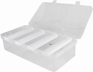 with Adjustable Rods l Storing Box For Bangles, Chuda, Kada, Watches, Scrunchies, Organsier for Bangles(Plastic) (Clear-4-rod-small) telescope wavy auditory Virya Bangle Box Storage Organizer,Multipurpose Plastic Storage Box 