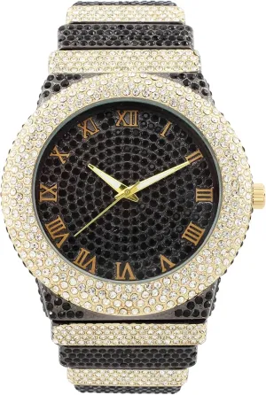 with Crystal Diamond Watch vas public exertion validate June iceberg Pave Design CHARLES RAYMOND Luxury Iced Out Round Watch or Bling-ed Out Baguette-Cut Rectangular Watch 