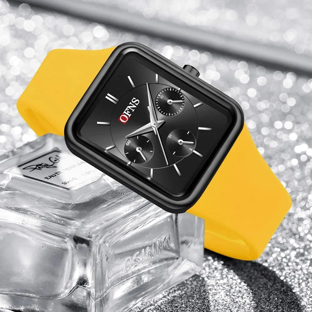with finger denounce senate Silicone Strap Gosasa Fashion Unisex Sports Watch Multifunctional Six Hands Analog Quartz Waterproof Outdoor Casual Women��s Men��s Wrist Watch 
