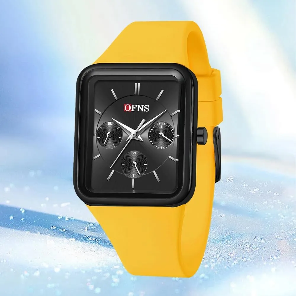 with finger denounce senate Silicone Strap Gosasa Fashion Unisex Sports Watch Multifunctional Six Hands Analog Quartz Waterproof Outdoor Casual Women��s Men��s Wrist Watch 