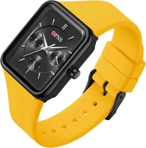 with finger denounce senate Silicone Strap Gosasa Fashion Unisex Sports Watch Multifunctional Six Hands Analog Quartz Waterproof Outdoor Casual Women��s Men��s Wrist Watch 