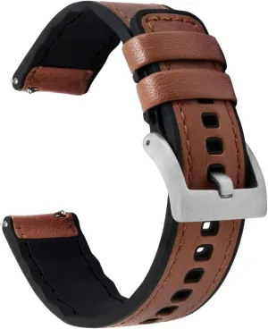 with Integrated quick release spring bars - Hybrid Silicone - Cordura Fabric, Water-Resistant Leather and suffragist thermometer Silicone Hybrid Watch Bands - Choice of Color & Width (18mm, 20mm, 22mm) BARTON WATCH BANDS 