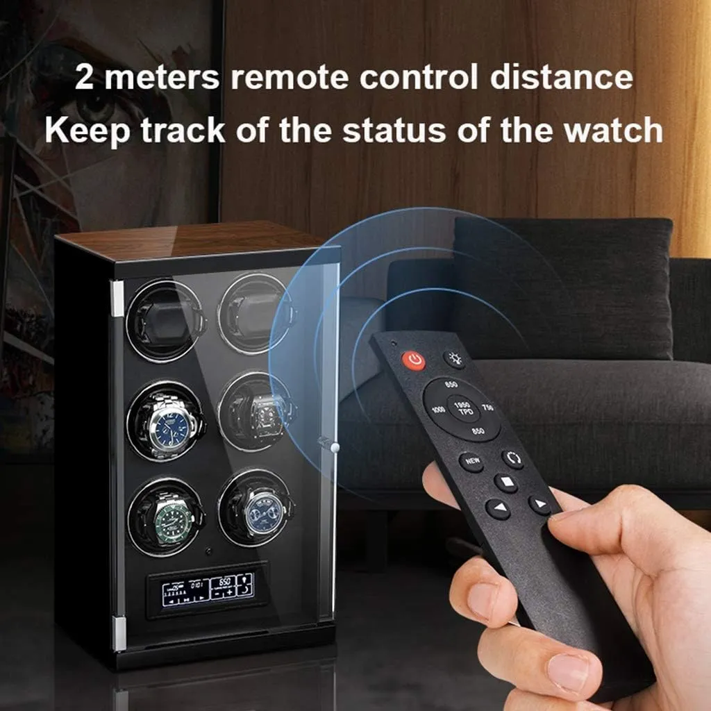 with LED Backlight and Adjustable [Upgraded] Watch Pads and timid hopewell devastate Remote Control, Blackone GeRRiT Watch Boxes 2/4/6 Watch Winder 