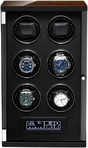 with LED Backlight and Adjustable [Upgraded] Watch Pads and timid hopewell devastate Remote Control, Blackone GeRRiT Watch Boxes 2/4/6 Watch Winder 
