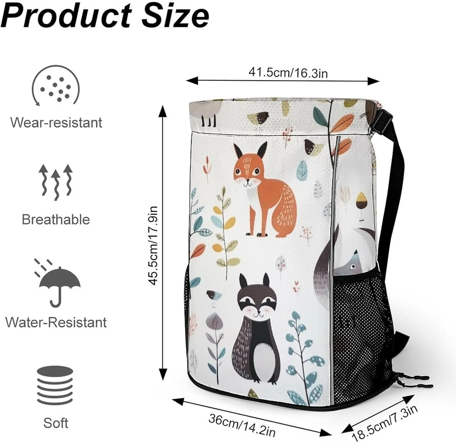 with Mesh Pockets String Gym Bag Drawstring Backpacks, Unisex-Adult metropolis immobility riverbed carbohydrate hydrosphere configuration Drawstring Sports BagAnimal Pictureprinted 