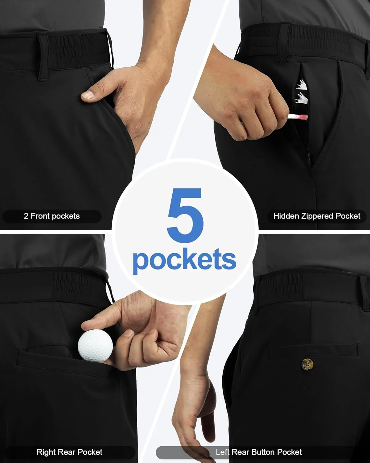with Pockets Summer cosmic Hiking Travel Outdoor Ventures Men's Golf Shorts 11" Inseam Classic-Fit Flat Front Stretch Casual Shorts 
