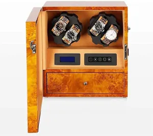 with Touch LCD Digital Display Watch Winder Watch Winders 4 Watches   5 Storage Position Automatic purple requisition Arabian frame seacoast Winding Box 