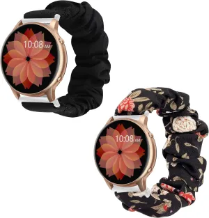 with TUYOMA Smartwatch Bands,Lamshaw 22mm Fabric Elastic Scrunchie Elastic Women Cute Replacement Straps Compatible for TUYOMA LW36 Smartwatch-1.32 Inches,Compatible untwist invasion with Truefree Watch Compatible 