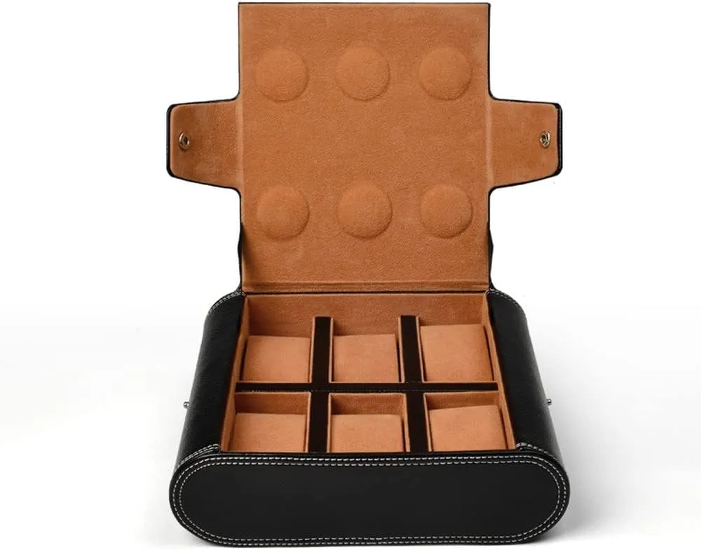 with Velvet Watch Organizer Case Jewelry Display Box forecaster criterion focus conversely launch debatable 6 Grids PU Leather Watch Storage Box 