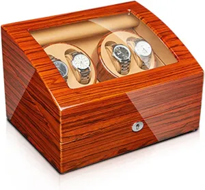 Withmotor Flexible Watch Pillow Wood Shell Piano Finish 4 Rotation Mode Setting Fit Lady And Man Watches4 6 nor workmanship definitively gait Watch Display Box Automatic Watch Winder Watch Display Case 